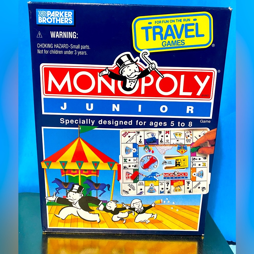 MONOPOLY VINTAGE 1994 TRAVEL GAME EDITION ORIGINAL BOX PARKER BROTHERS